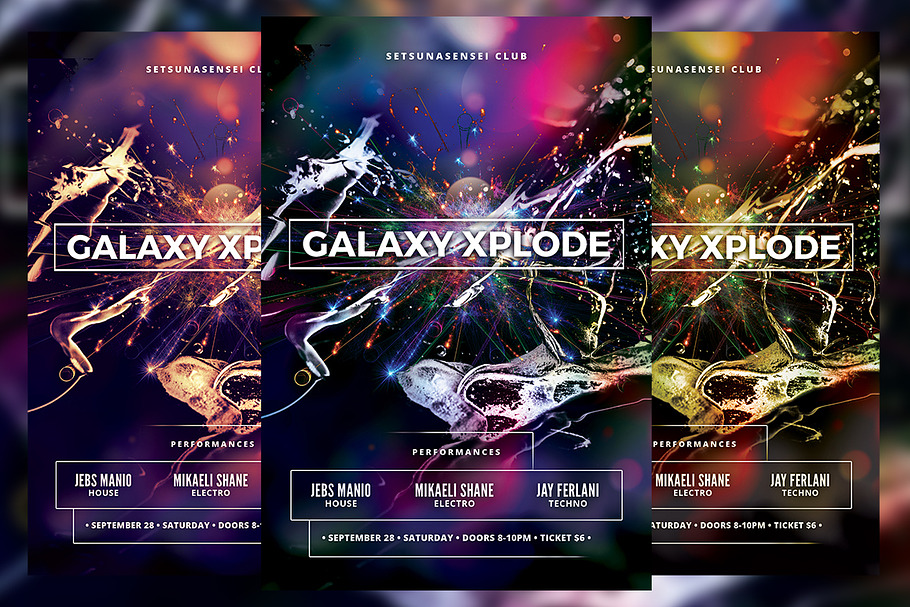 Galaxy Xplode Flyer in Flyer Templates - product preview 8