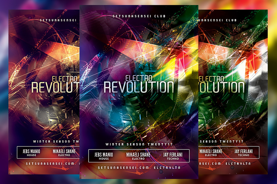 Electro Revolution Flyer in Flyer Templates - product preview 8