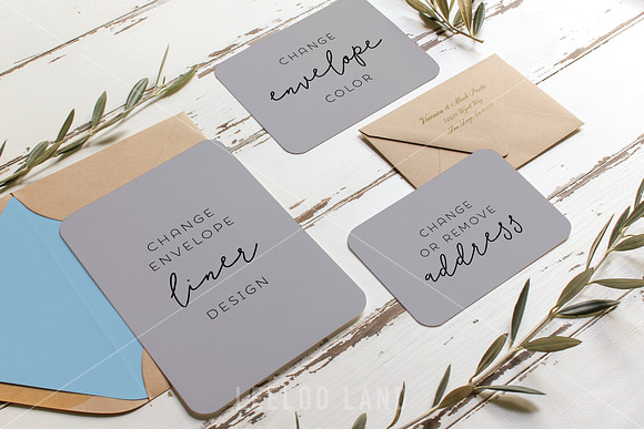 Rustic Wedding Suite Mockup Olive 3 in Product Mockups - product preview 3