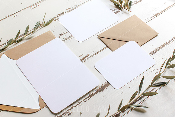 Rustic Wedding Suite Mockup Olive 3 in Product Mockups - product preview 4