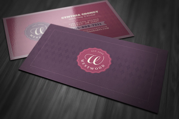 Retro Style Business Card in Business Card Templates - product preview 2