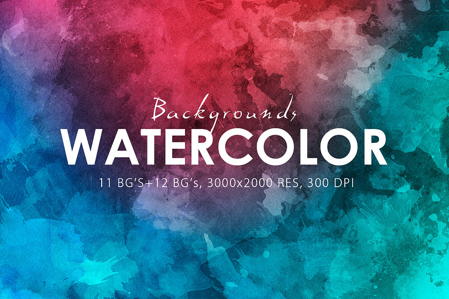 Watercolor Backgrounds & Bonus in Textures - product preview 8