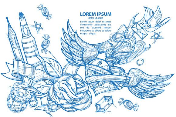 Tattoo posters in Illustrations - product preview 1