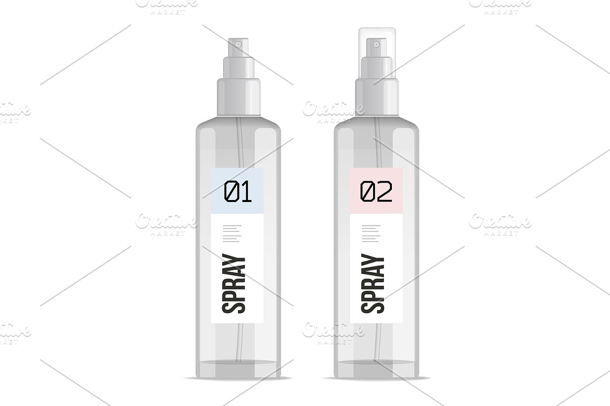 Realistic cosmetic bottle sprayer in Product Mockups - product preview 8