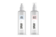 Realistic cosmetic bottle sprayer