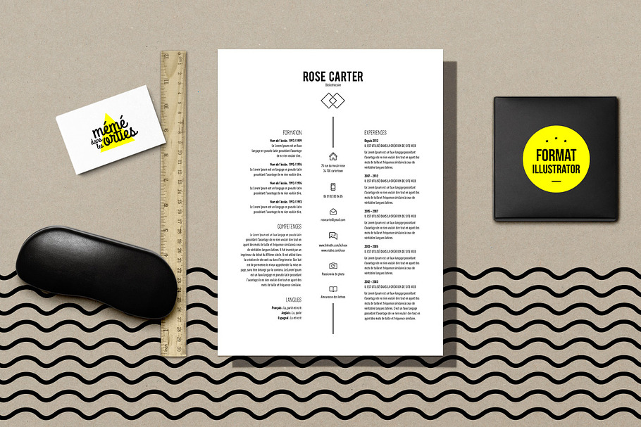 Carter - Resume template Illustrator in Resume Templates - product preview 8