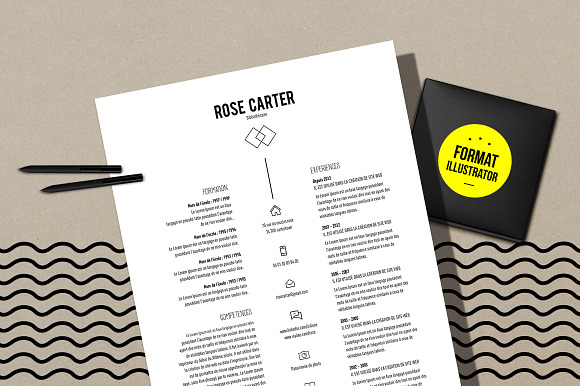 Carter - Resume template Illustrator in Resume Templates - product preview 1