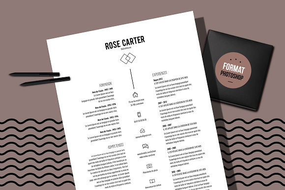 Carter - Resume template Photoshop in Resume Templates - product preview 1
