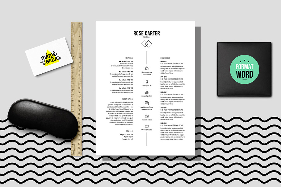 Carter - Resume template Word in Resume Templates - product preview 8
