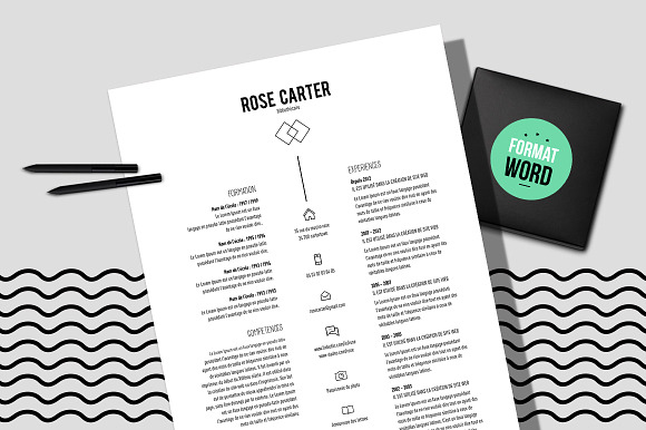 Carter - Resume template Word in Resume Templates - product preview 1