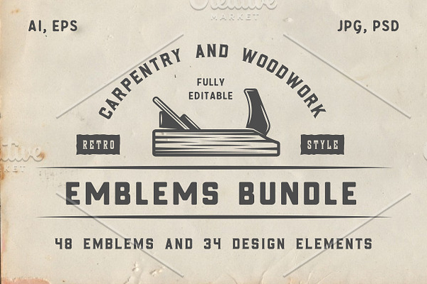 Vintage Carpentry Emblems part 1