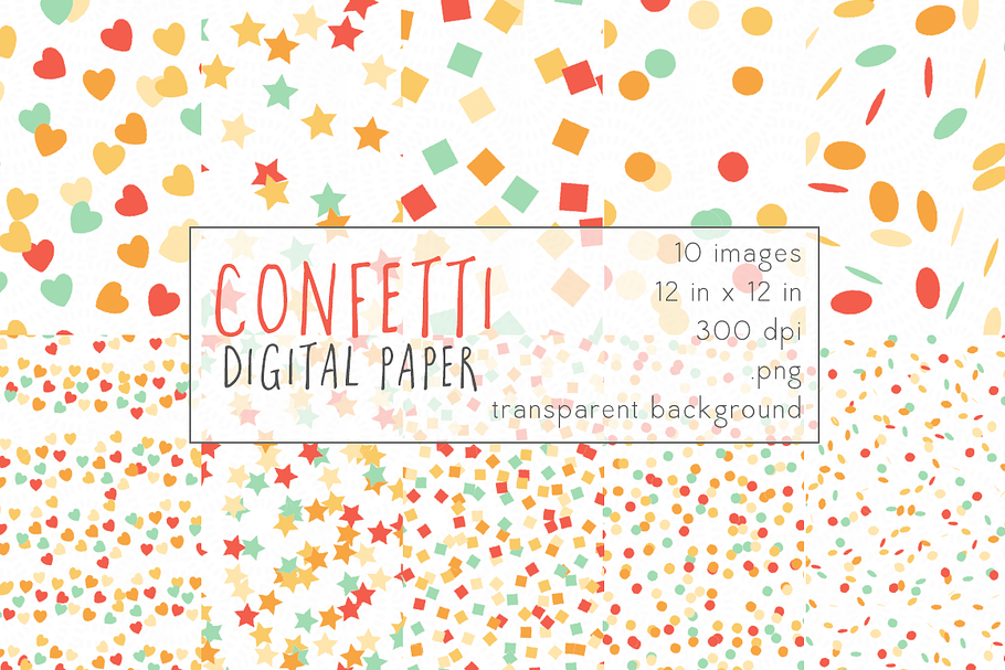 Confetti Digital Paper
