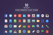 90 Royalty Free Flat Icons