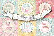 Set of greeting cards.