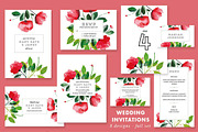Watercolor Wedding Invitation Floral