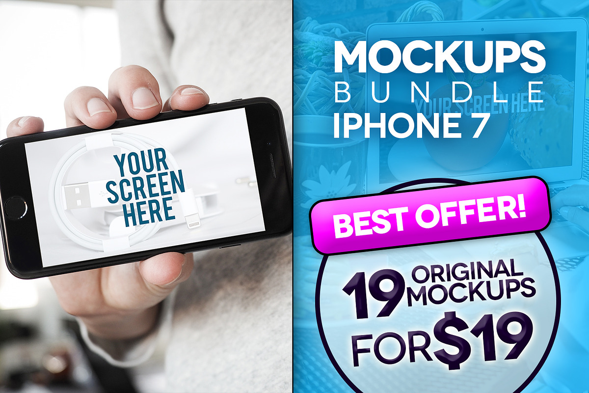 19 Mockups iPhone (pics+PSD) in Mobile & Web Mockups - product preview 8