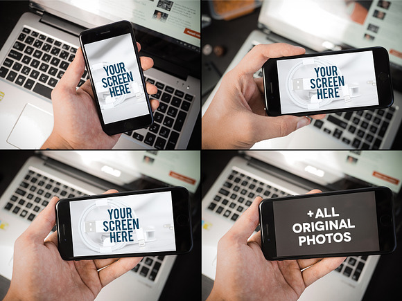 19 Mockups iPhone (pics+PSD) in Mobile & Web Mockups - product preview 5