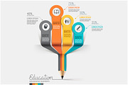 Education Step Option Infographics.
