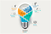 Business Lightbulb Infographics.