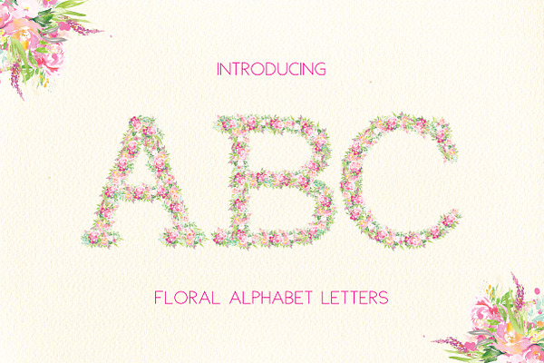 Floral Monogram Letters