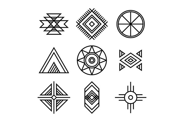 Native American Indians Tribal Symbols | Custom-Designed Illustrations ...