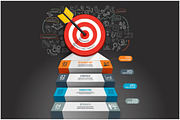 Business Target Stair Infographics.