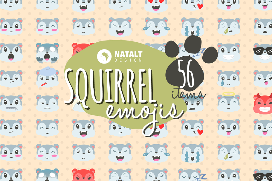 Squirrel Emojis in Kawaii Emoticons - product preview 8
