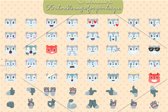 Squirrel Emojis in Kawaii Emoticons - product preview 1
