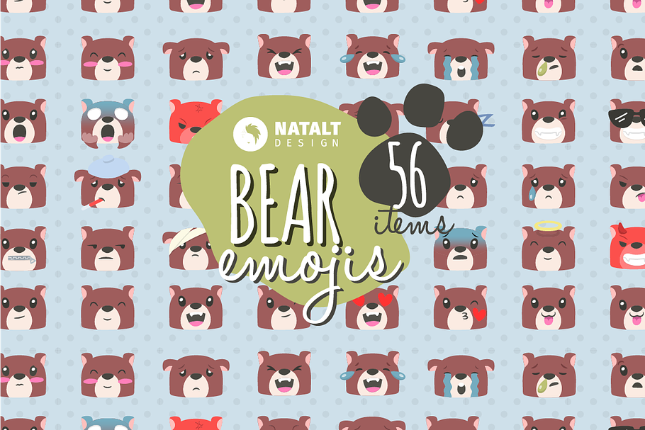 Bear Emojis in Animal Emoticons - product preview 8