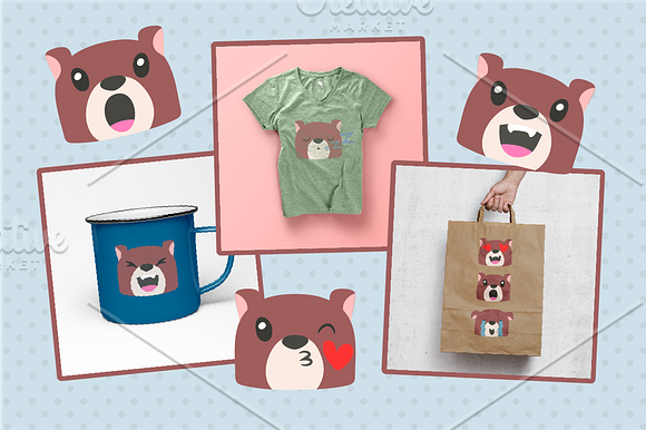 Bear Emojis in Animal Emoticons - product preview 2