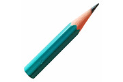 Little mint turquoise pencil vector