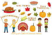 Thanksgiving Clipart Set