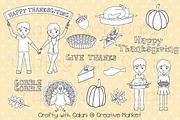 Thanksgiving Digital Stamp Set