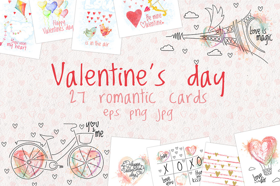 Valentine's Day Cards - Love Set