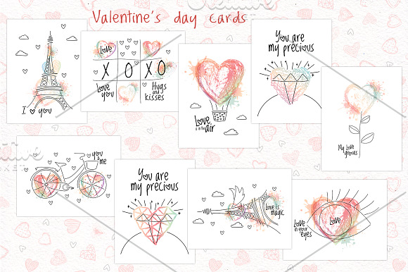 Valentine's Day Cards - Love Set in Card Templates - product preview 1