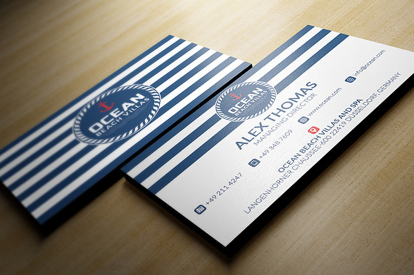 Marine Business Card in Business Card Templates - product preview 1