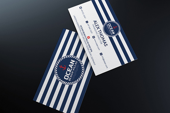 Marine Business Card in Business Card Templates - product preview 2