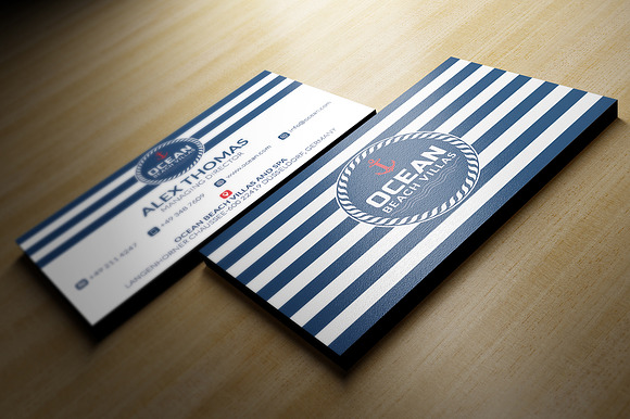 Marine Business Card in Business Card Templates - product preview 3