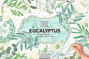 50%Sale Watercolor Eucalyptus leaves
