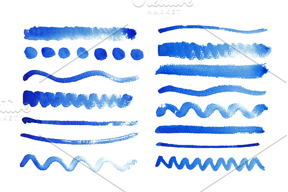 Magic Blue. Watercolor templates in Textures - product preview 2