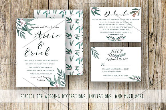 Elegant Watercolor Eucalyptus Leaves in Illustrations - product preview 5