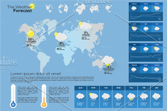 Weather Infographics Bundle Vol.1 in Presentation Templates - product preview 2
