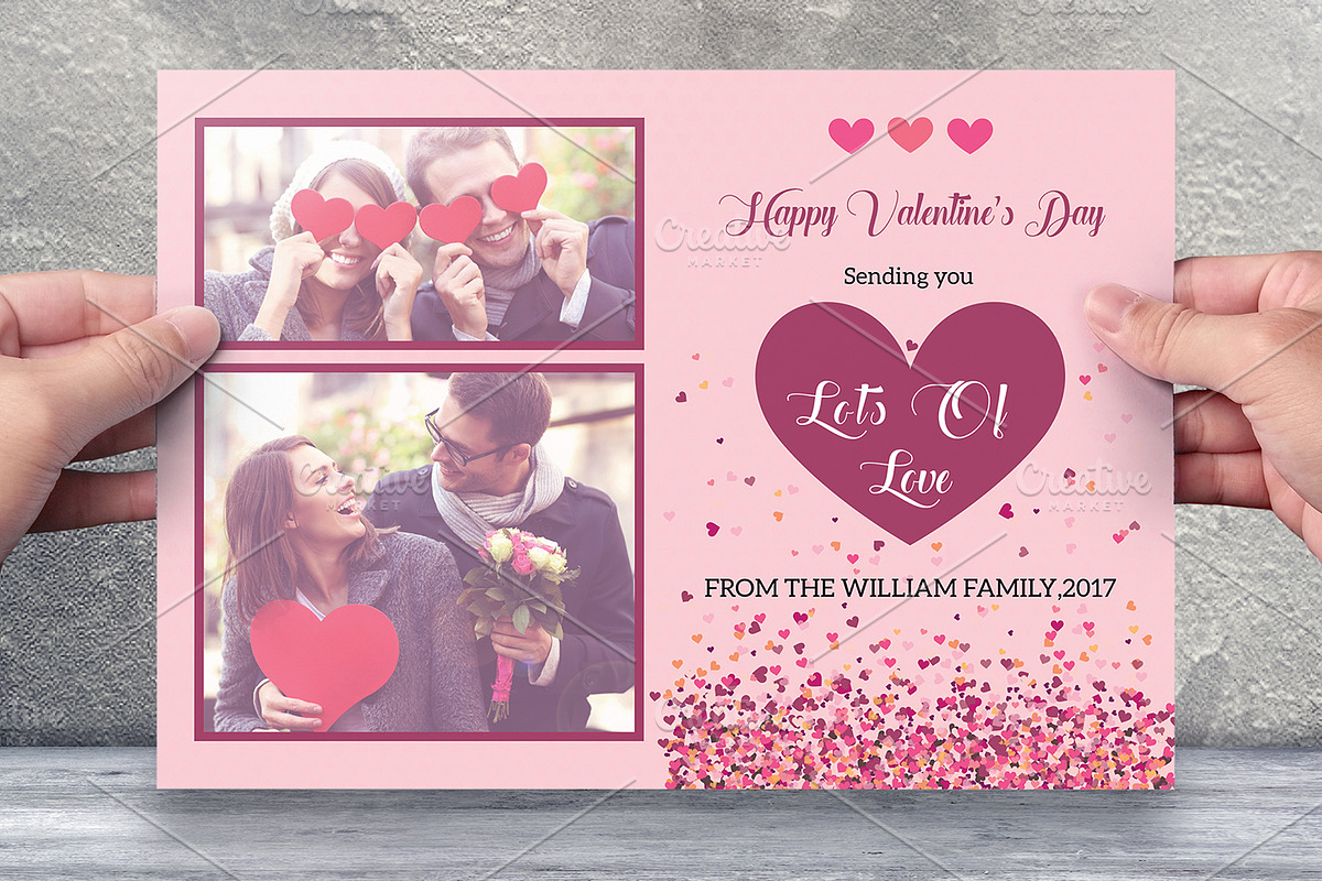 Valentine Day Card Template -V481 in Card Templates - product preview 8