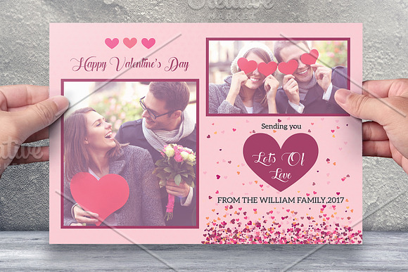 Valentine Day Card Template -V481 in Card Templates - product preview 1