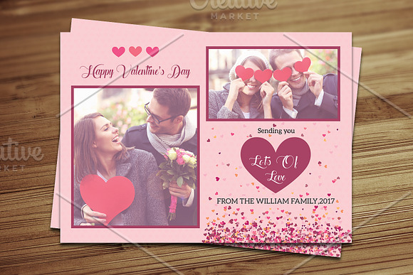 Valentine Day Card Template -V481 in Card Templates - product preview 2