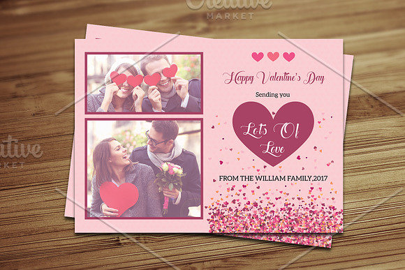 Valentine Day Card Template -V481 in Card Templates - product preview 3