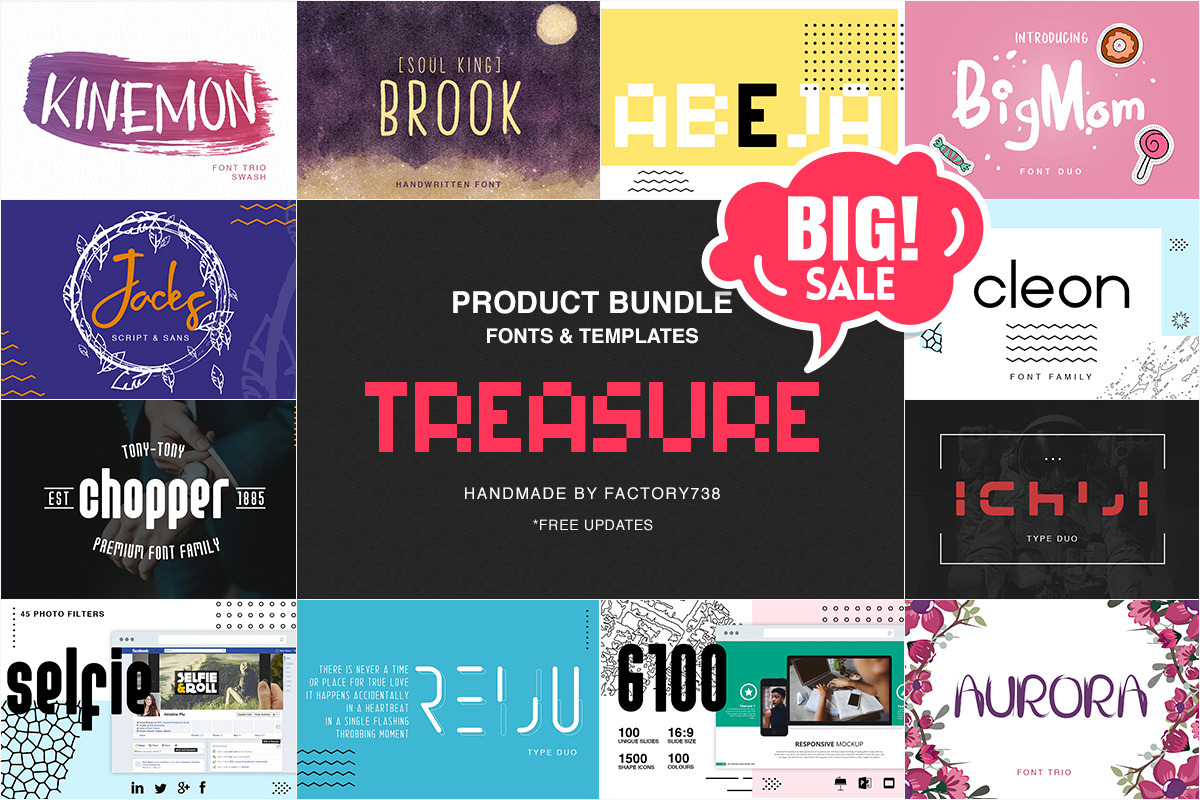 Treasure 50%OFF - Products Bundle in Fonts - product preview 8