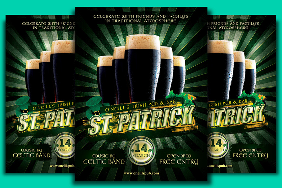 St. Patrick's Beer Flyer Template