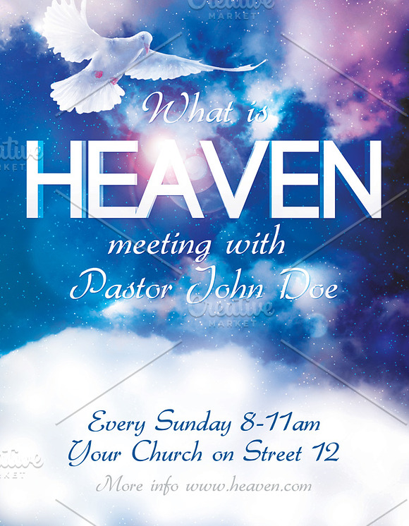 Heaven Church Flyer in Flyer Templates - product preview 2