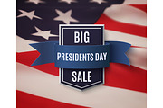Presidents Day sale background template.